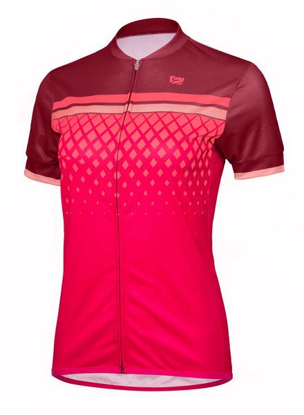 Dámský cyklistický dres Etape Diamond bordeaux/růžová