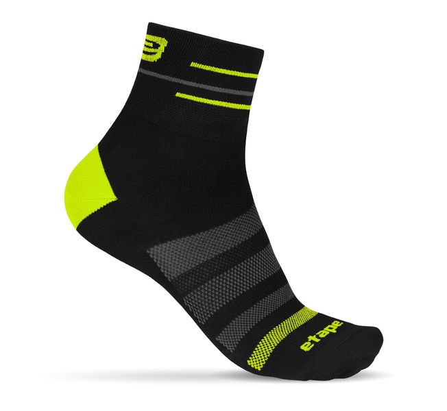 Pánské cyklistické ponožky Etape Sox černá/žlutá fluo