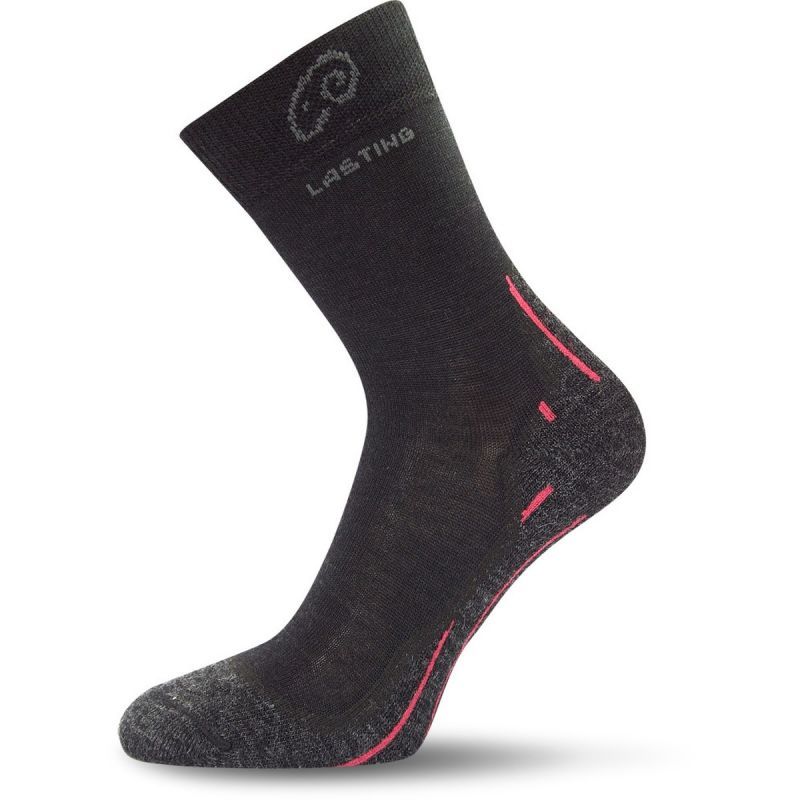 Merino ponožky Lasting WHI 900 černá/červená