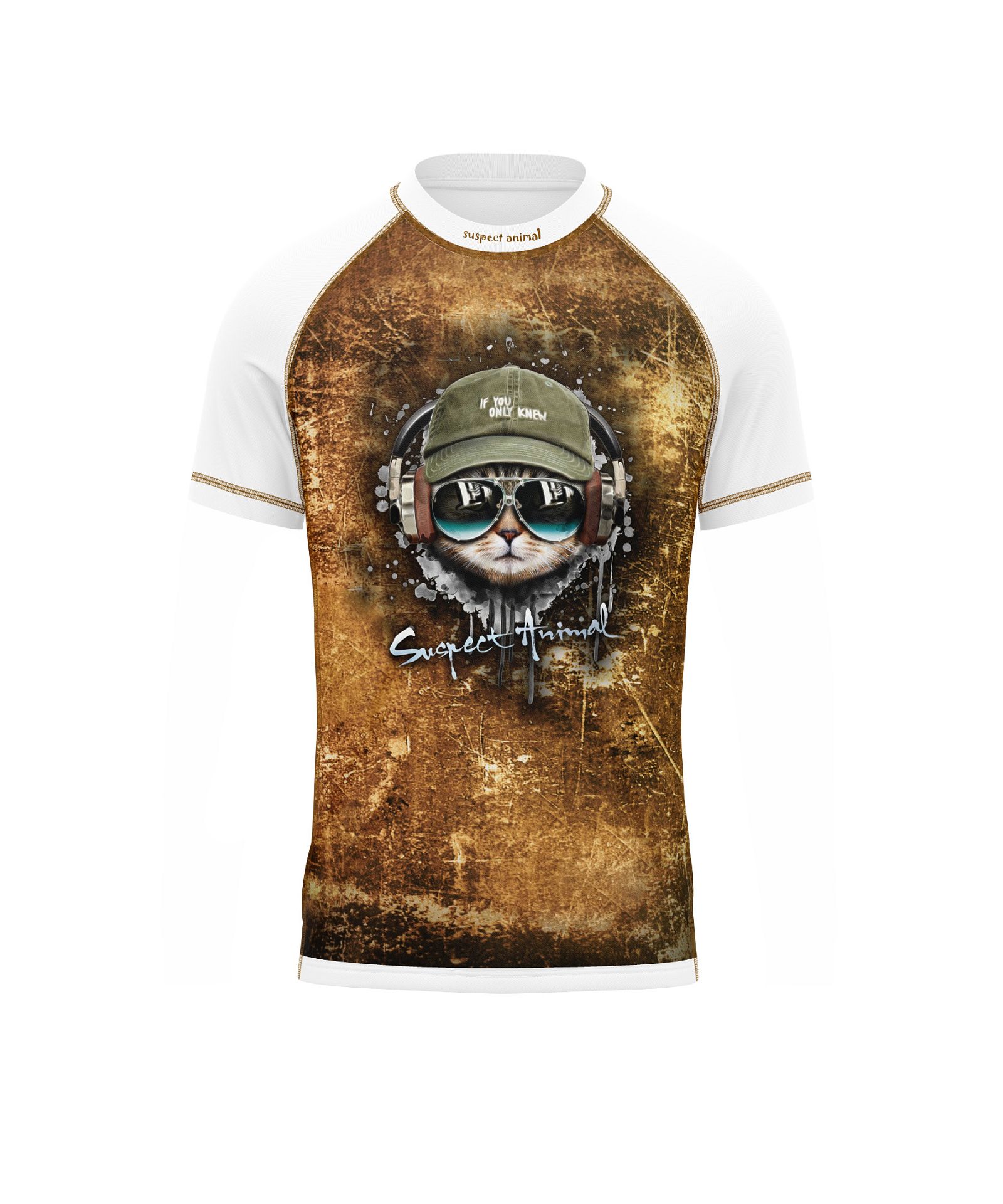 Dětské funkční triko s krátkým rukávem Suspect Animal KEEP CALM bílá Bamboo Ultra