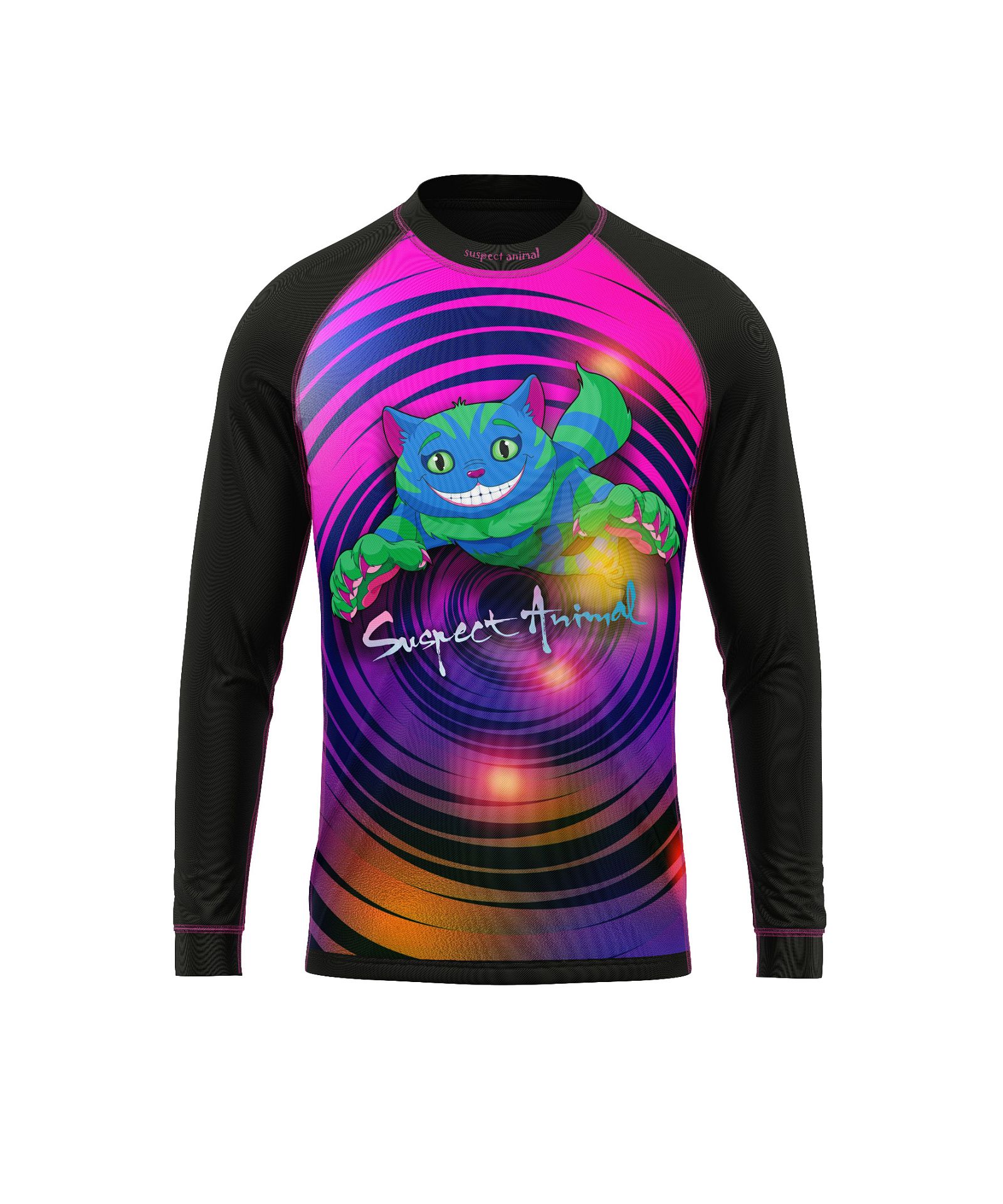 Dětské funkční triko s dlouhým rukávem Suspect Animal ŠKLÍBA černá Bamboo Ultra