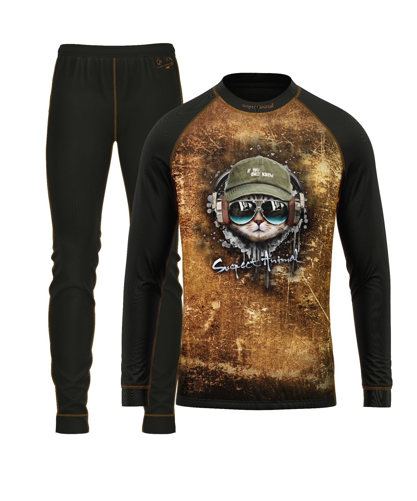 Dětský funkční set Suspect Animal KEEP CALM černá Bamboo Ultra