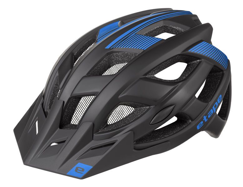 Pánská cyklistická helma Etape Escape černá/modrá mat