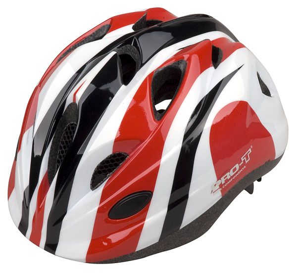 Dětská cyklistická helma PRO-T Plus Toledo In mold červeno-bílá