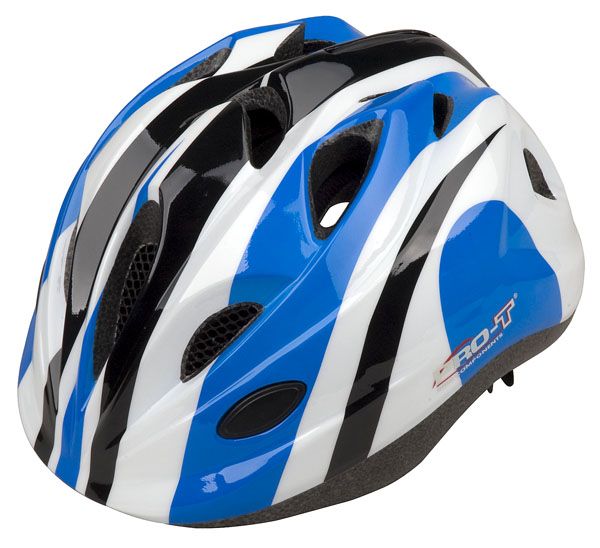 Dětská cyklistická helma PRO-T Plus Toledo In mold modro-bílá