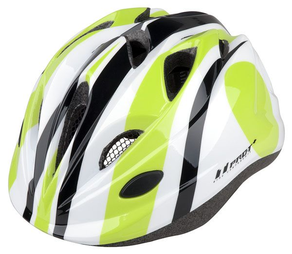 Dětská cyklistická helma PRO-T Plus Toledo In mold zeleno-bílá