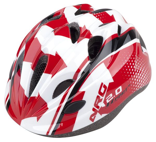 Dětská cyklistická helma PRO-T Plus Toledo In mold červeno-bílo-černá NRG