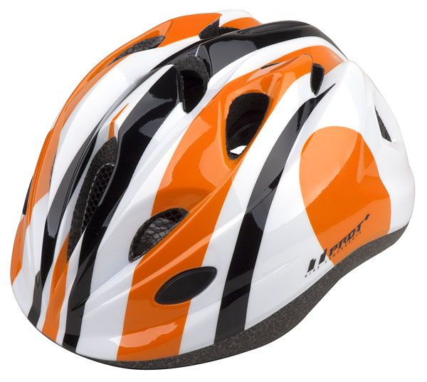 Dětská cyklistická helma PRO-T Plus Toledo In mold oranžovo-bílá