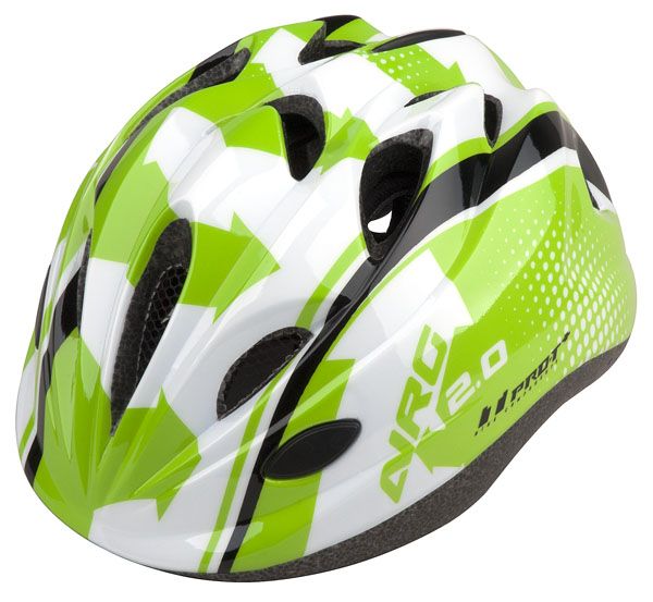 Dětská cyklistická helma PRO-T Plus Toledo In mold zeleno-bílo-černá NRG