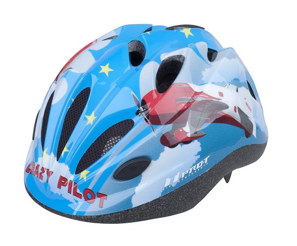 Dětská cyklistická helma PRO-T Vigo modrá Crazy pilot