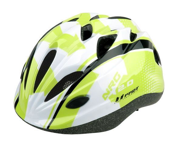 Dětská cyklistická helma PRO-T Vigo zeleno-bílo-černá NRG