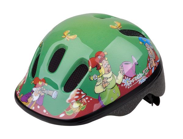 Dětská cyklistická helma PRO-T Fafe zelená happy garden