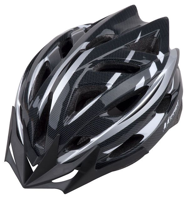 Cyklistická helma PRO-T Cordoba černo-stříbrno-bílá