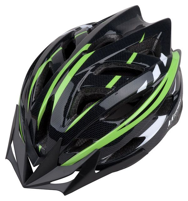 Cyklistická helma PRO-T Cordoba černo-zeleno-bílá