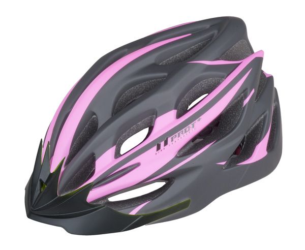 Cyklistická helma PRO-T Plus Alcazar In mold černo-růžová matná