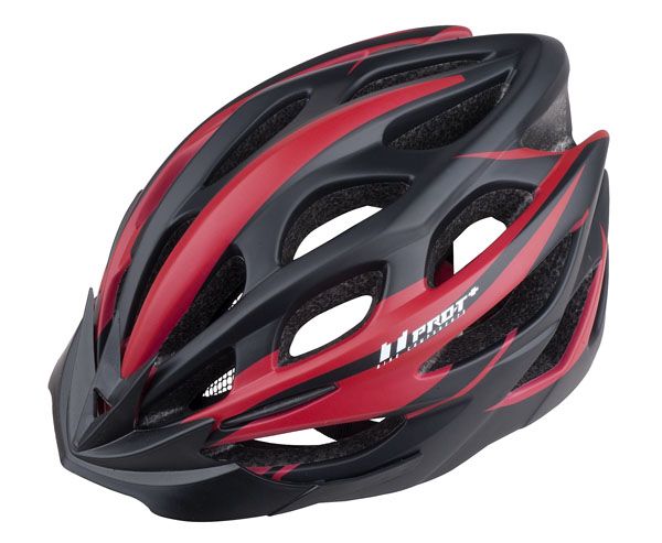 Cyklistická helma PRO-T Plus Alcazar In mold černo-červená