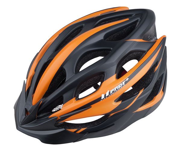 Cyklistická helma PRO-T Plus Alcazar In mold černo-oranžová