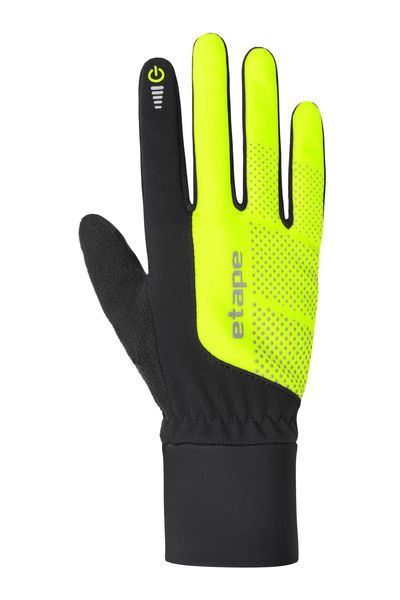 Pánské zimní rukavice Etape Skin WS+ černá/žlutá fluo