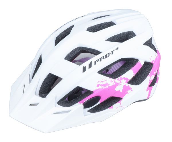 Cyklistická helma PRO-T Plus Soria In mold bílo-růžová matná