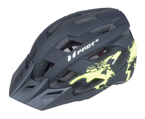Cyklistická helma PRO-T Plus Soria In mold černo-žlutá fluor matná