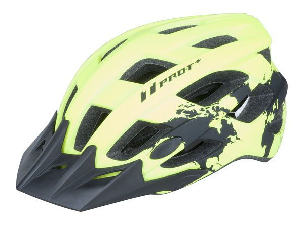 Cyklistická helma PRO-T Plus Soria In mold žlutá fluor-černá matná