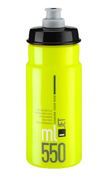 Láhev ELITE Jet 0,55l žlutá fluor, černé logo