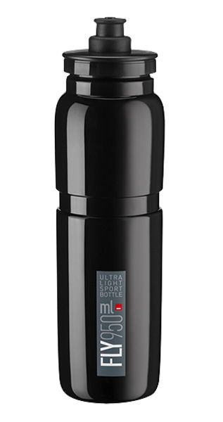 Láhev ELITE Fly 0,95l černá, šedé logo