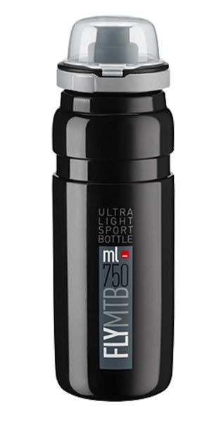 Láhev ELITE Fly MTB 0,75l černá, šedé logo