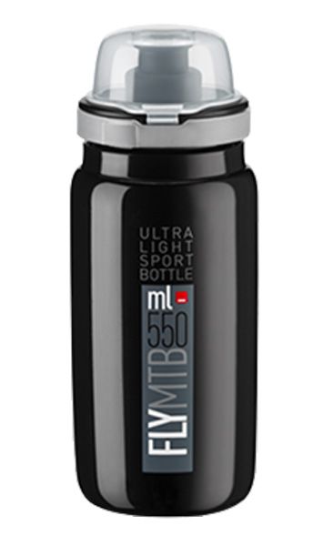 Láhev ELITE Fly MTB 0,55l černá, šedé logo
