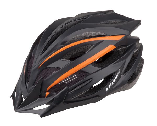 Cyklistická helma PRO-T Zamora černo-oranžová matná