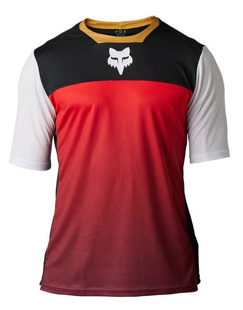 Cyklistický dres Fox Defend SS Jersey Aurora Black/White