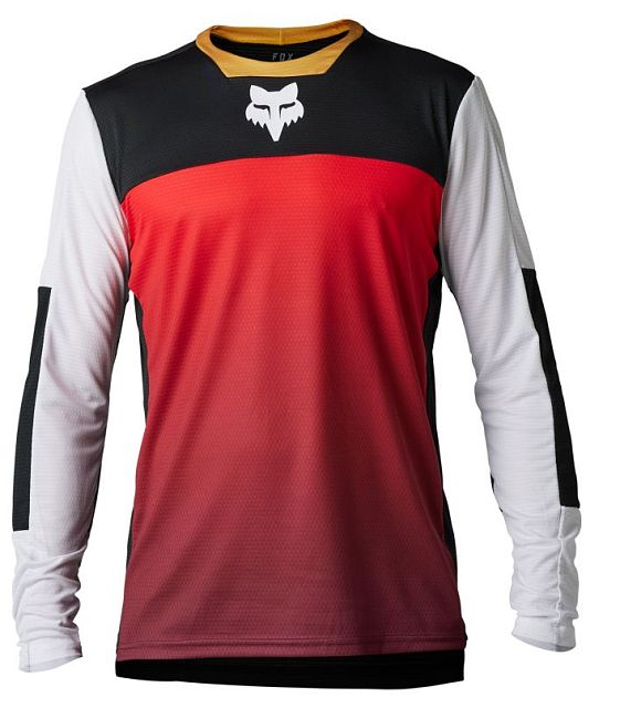 Cyklistický dres Fox Defend LS Jersey Aurora Black/White