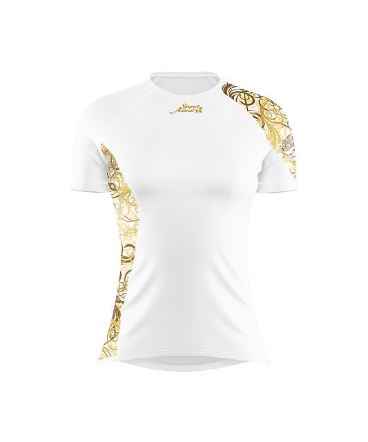 Dámské funkční triko s krátkým rukávem Suspect Animal GOLD bílá