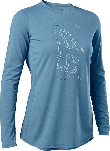 Dámský cyklistický dres Fox Womens Ranger Drirelease LS Jersey Dusty Blue