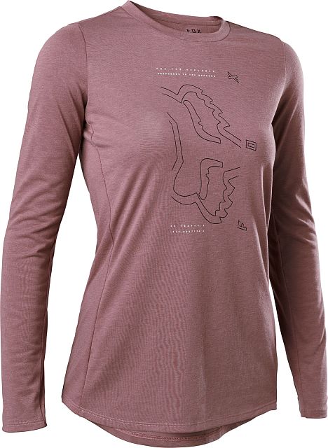 Dámský cyklistický dres Fox Womens Ranger Drirelease LS Jersey Plum Perfect