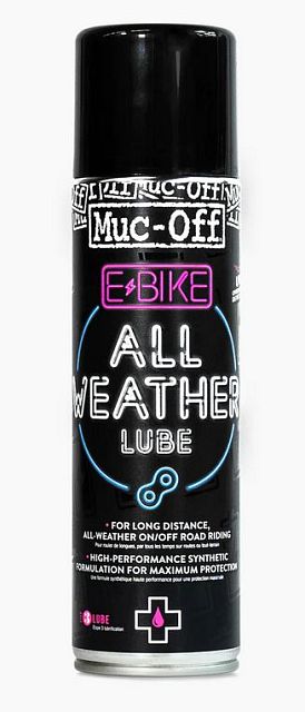 Mazivo na řetěz elektrokol MUC-OFF E-Bike All Weather Chain Lube 250ml