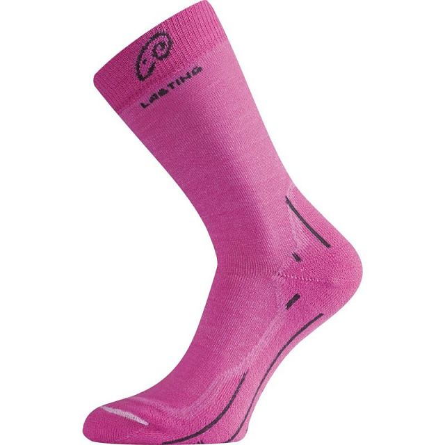 Dámské merino ponožky Lasting WHI 408 růžová