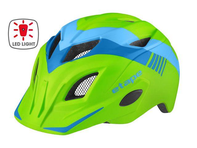 Dětská cyklistická helma Etape Pluto Light zelená/modrá mat