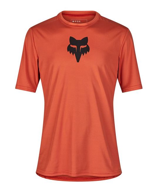 Cyklistický dres Fox Ranger SS Jersey Lab Head Atomic Orange