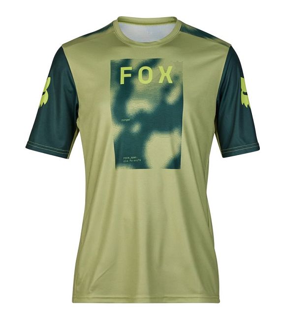 Cyklistický dres Fox Ranger SS Jersey Race Taunt Pale Green