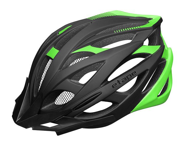Pánská cyklistická helma Etape Magnum černá/zelená mat