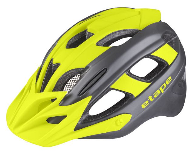 Dětská cyklistická helma Etape Hero antracit/žlutá fluo mat