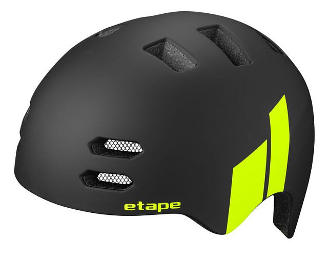 Dětská cyklistická helma Etape Buddy černá/žlutá fluo mat