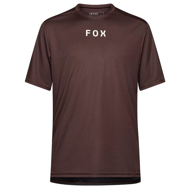 Cyklistický dres Fox Ranger SS Jersey Wordmark Cocoa
