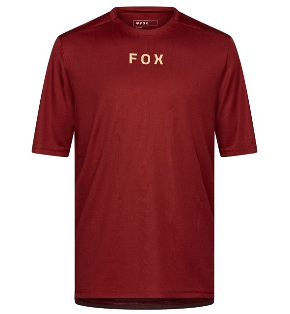 Cyklistický dres Fox Ranger SS Jersey Wordmark Rust