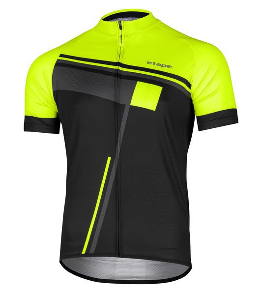 Pánský cyklistický dres Etape Cube černá/žlutá fluo