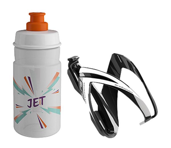 Dětská láhev 0,35l + dětský košík ELITE Kit Ceo Jet oranžová