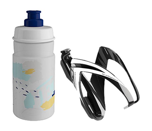 Dětská láhev 0,35l + dětský košík ELITE Kit Ceo Jet modrá