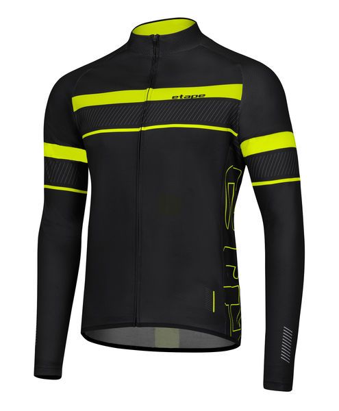 Pánský cyklistický dres Etape Comfort 2.0 černá/žlutá fluo