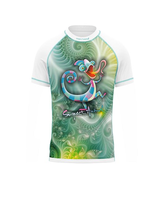 Dětské funkční triko s krátkým rukávem CHAMELEON bílá Bamboo Ultra